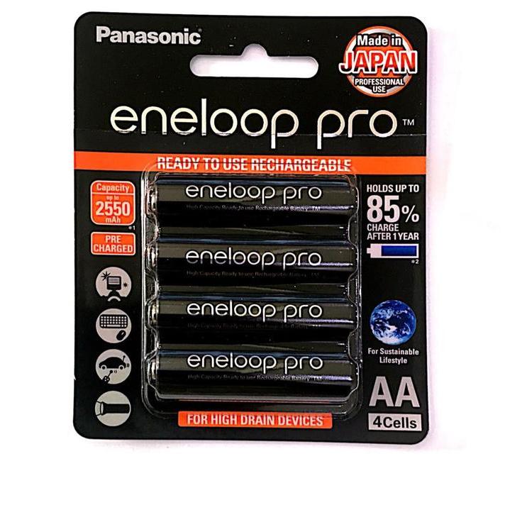 Panasonic Original Eneloop Pro Aa Battery 2.550 Mah - Hitam