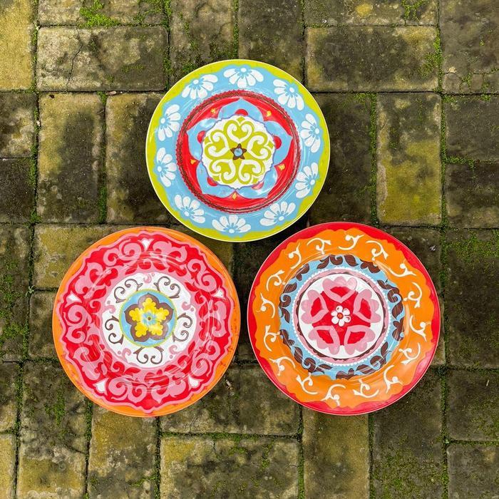 Set Walldecor Mix Maroko/Pajangan Dinding Piring Keramik/Free Kawat Gantung