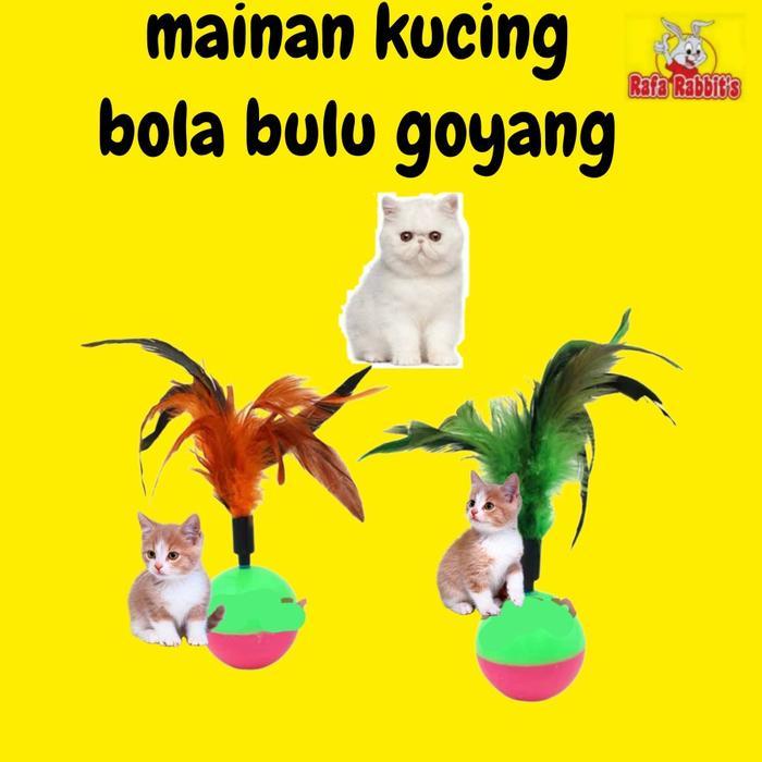 Bola Bulu Goyang/Mainan Kucing/Bola Kucing/ Mainan Bulu Kucing