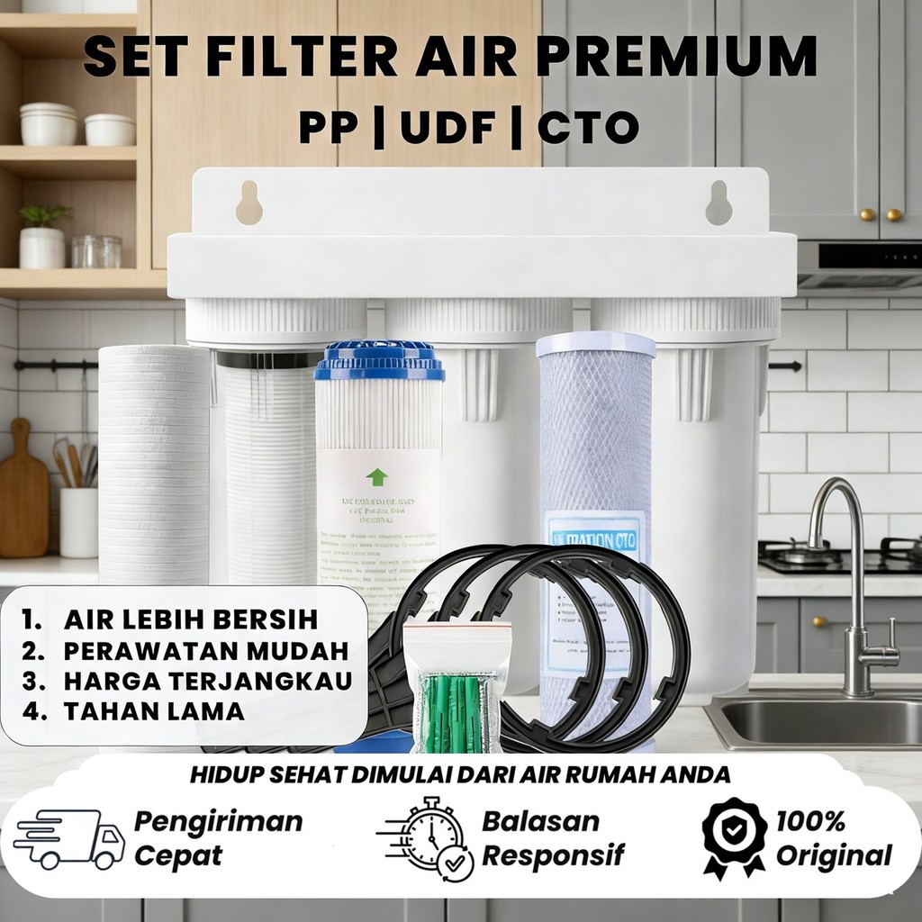 Filter Air 3 Tahap - Air Sumur Bor / PDAM / Filter Zat Besi – Der Doly