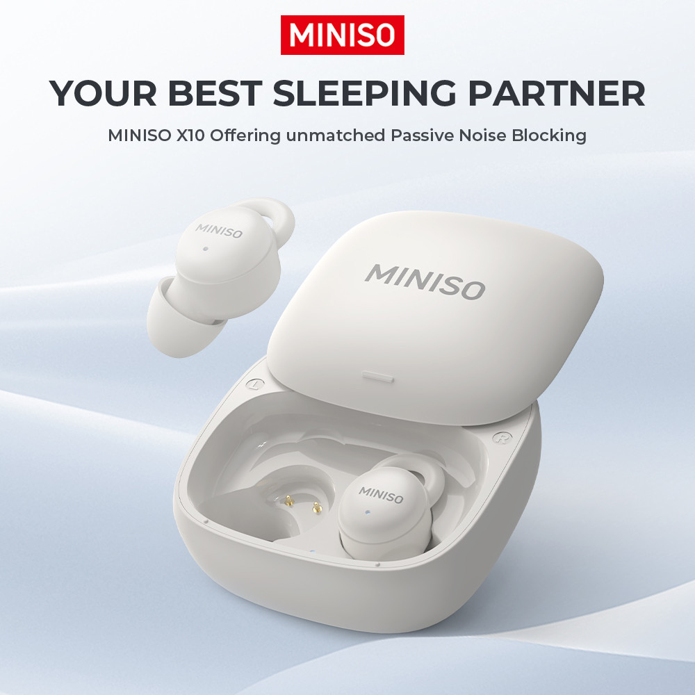 MINISO X10 Wireless Bluetooth 5.4 Earphones Sleep Wireless Headphones With Mic Touch Control Noise