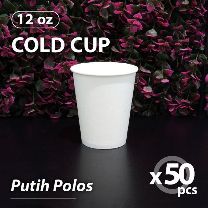 Pak isi 50 pcs - Paper Cup 12 oz COLD - Paper Cup 12oz - Gelas Kertas