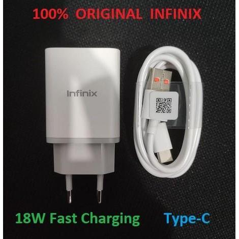 Charger Infinix 18W Fast Charging + Type-C Cable Original
