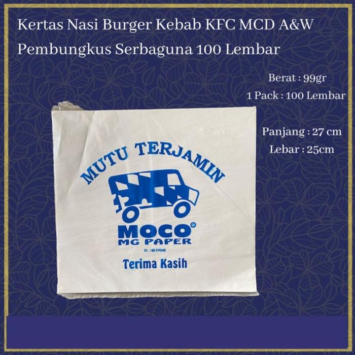 KERTAS PEMBUNGKUS NASI KFC