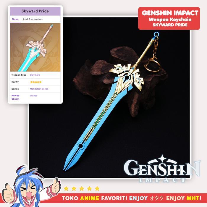 Hot Sale Gantungan Kunci Senjata Genshin Impact Skyward Pride Pedang