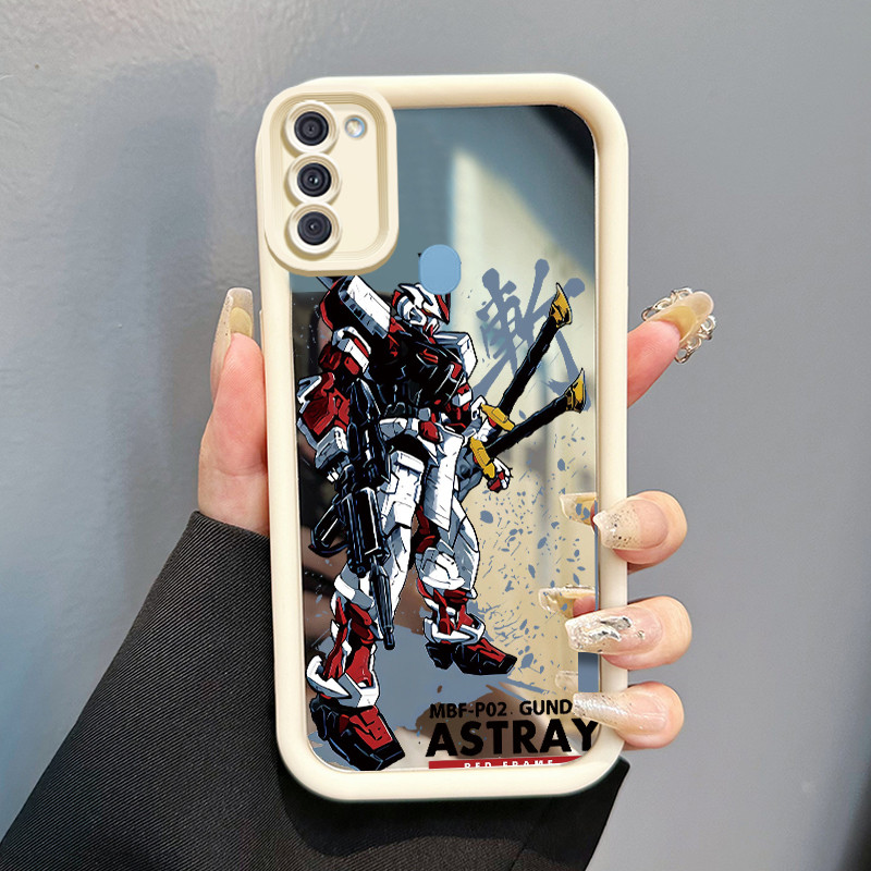 Casing Hp Samsung Galaxy A11 M11 Case Casing Kartun Robot Pola Kasus cermin tangga Kasus ponsel HP K