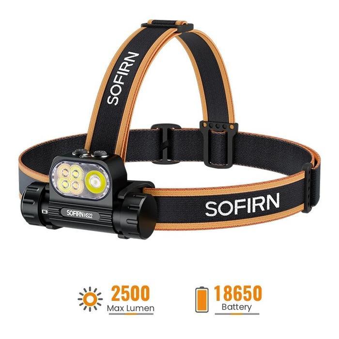 SOFIRN HS22 Headlamp 2500 Lumen Adjustable CCT USB C Rechargeable Outdoor
