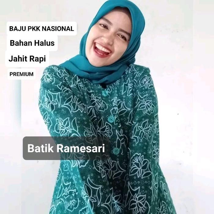 Baju PKK Nasional Hijau Tosca terbaru Seragam PKK wanita nasional terbaru Baju Seragam PKK Wanita