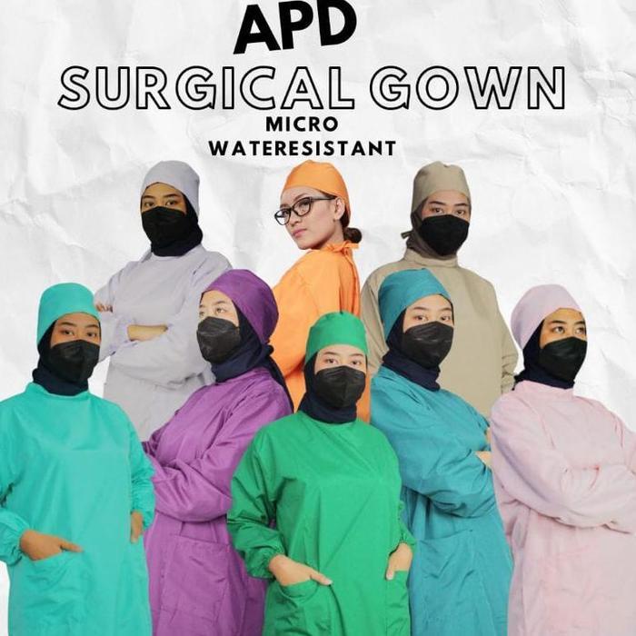 Terlaris Best Quality 100% Original Apd Gown Surgical Waterproof Baju Bedah Operasi Jubah Medis