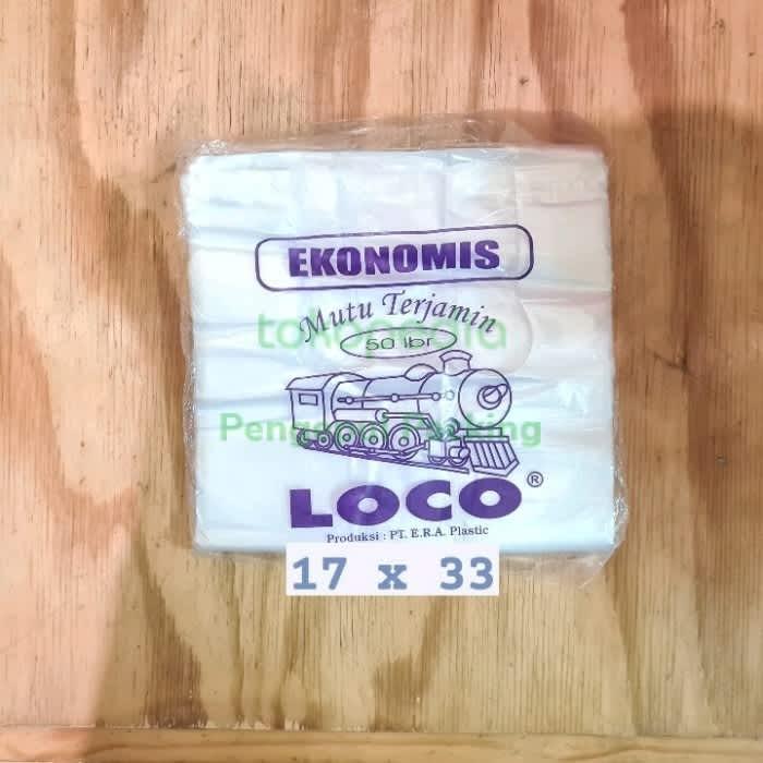 Kantong Plastik Kresek Loco Ekonomis Bening 15 x 30 cm isi 50 lembar