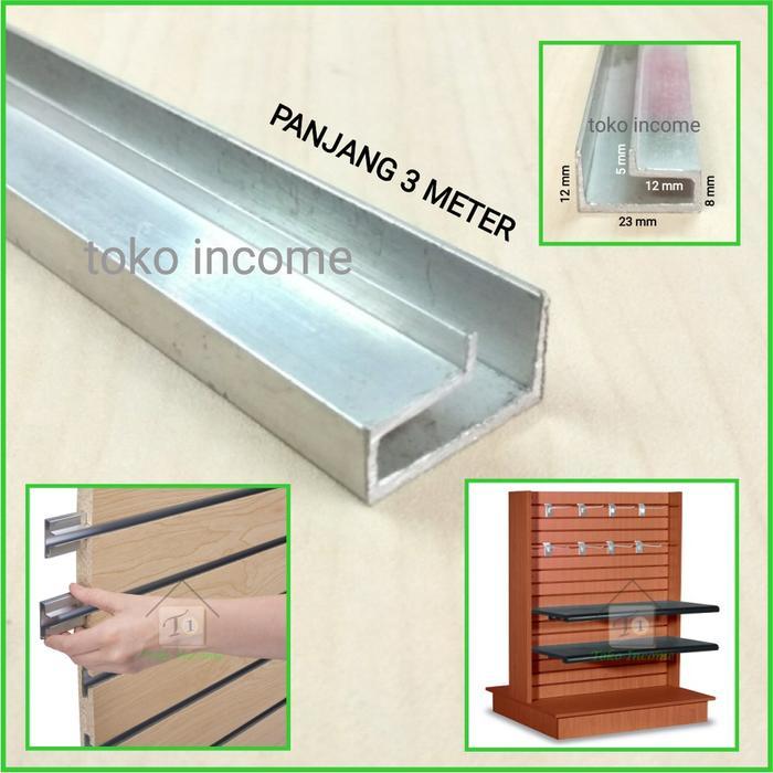 Rel Slide Wall / List Ambalan Rak / List Sliding Wall