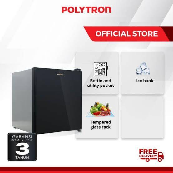 New Kulkas MiniBar POLYTRON Low Watt 50Liter *medan
