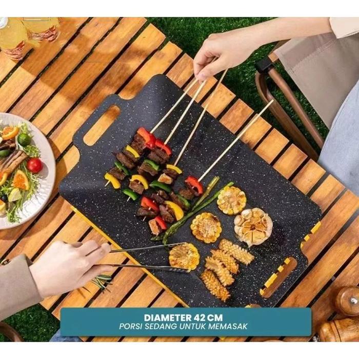 Wajan Grill Pan Anti Lengket Grill Pan BBQ Grill Pan Serbaguna Anti Lengket Grill Pan - DV