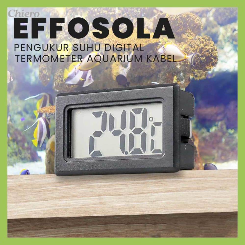 Effosola Alat Pengukur Suhu Digital Termometer Aquarium Fish Tank Kabel 1Meter - Tpm-10