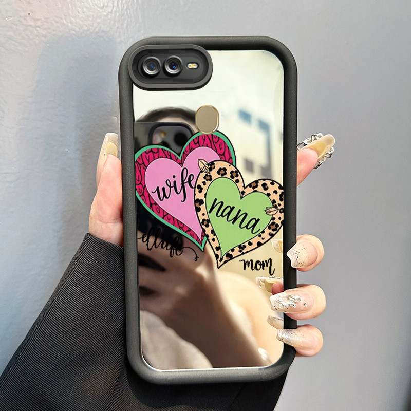 Casing Hp Untuk OPPO A7 OPPO A5s OPPO A12 OPPO A12S A11k Case corak macan tutul Cermin Kasing siliko