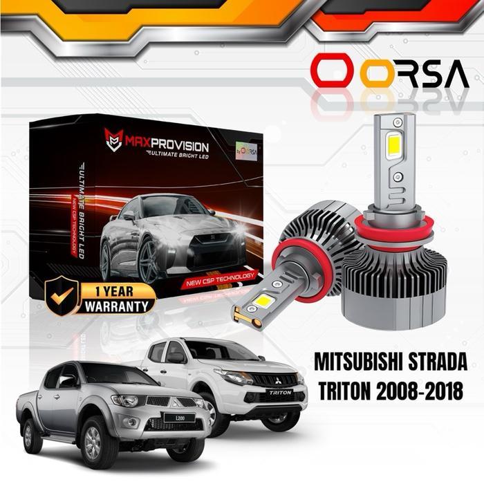 Oorsa Lampu Depan LED Mobil Mitsubishi Strada Triton 2008-2018 35W-85W Headlamp Foglamp High Beam