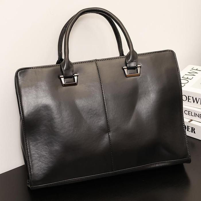 Leather Concept PETRAL Tas Selempang Kulit Pria Tas Kerja Kulit Cowok Tas Kerja Pria Hitam