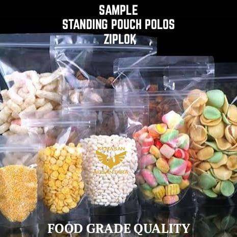 100Pcs Standing Pouch 20 X 30 Zipper Tebal, Plastik Klip Plastik Pouch