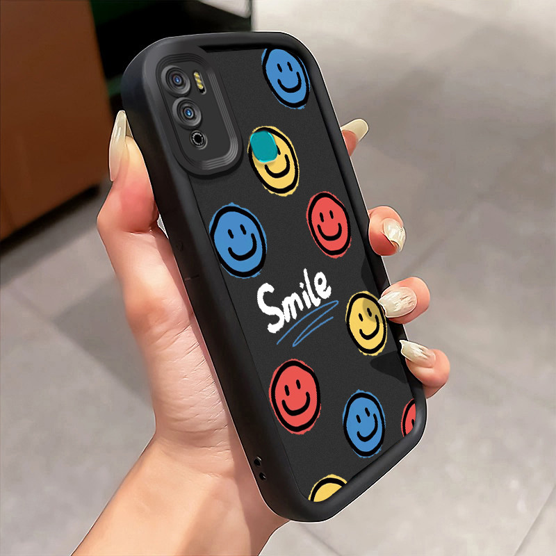 Casing Hp Infinix Hot 11 Play Hot 10 Play Hot 9 Play Hot 10 Case Emoji berwarna Kasing silikon Cesin