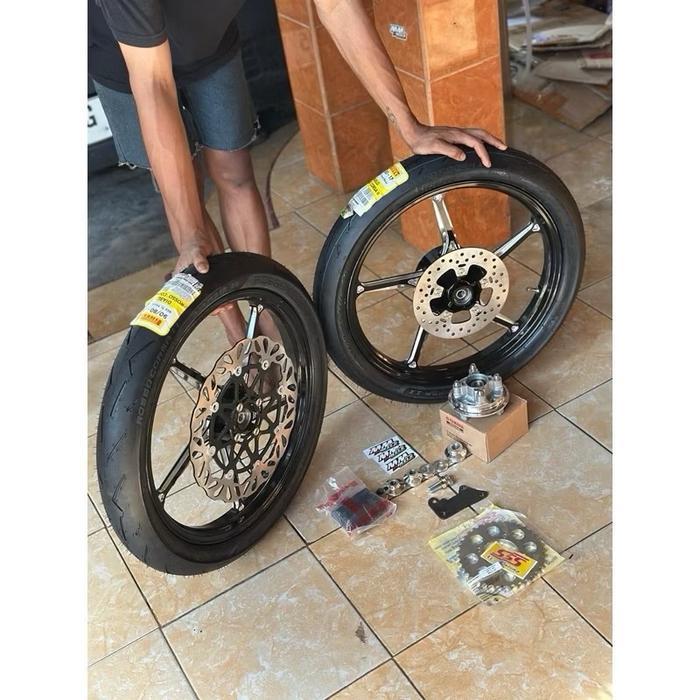 READY WHEELSET VELG VND, SET VND PNP TIGER, TIGER REVO - Hitam, Non ban