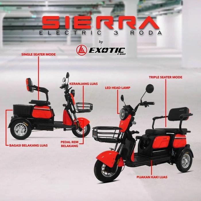 Motor Listrik Roda Tiga Exotic Sierra E-3 Electric New