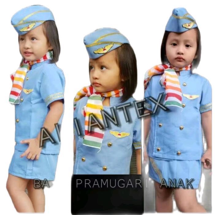 baju pramugari anak - baju setelan kostum pramugari anak perempuan- fashion anak