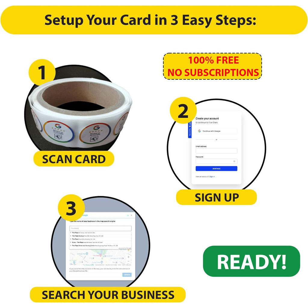 10/30/50Pcs Boost Review NFC Sticker Google Google Review NFC Sticker Increase Your Reviews Google