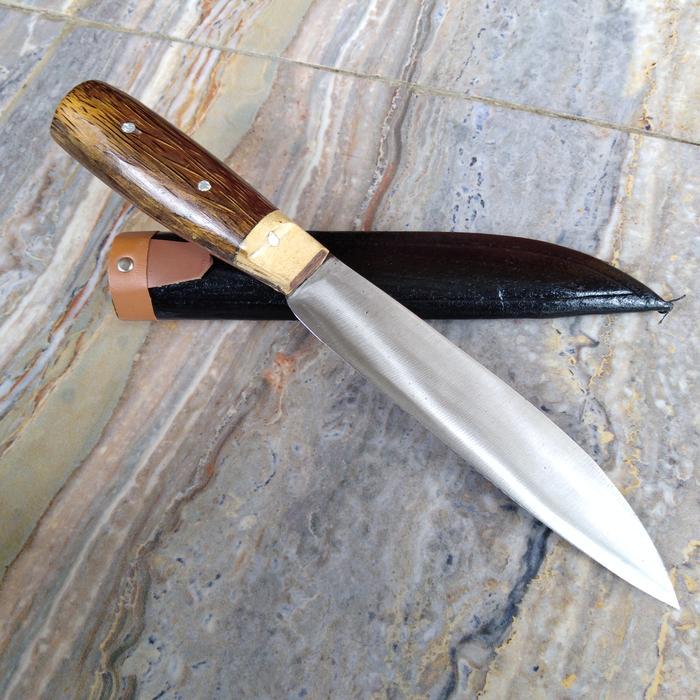 Pisau Dapur Ruyung Serbaguna Full Tang Asli Baja Per