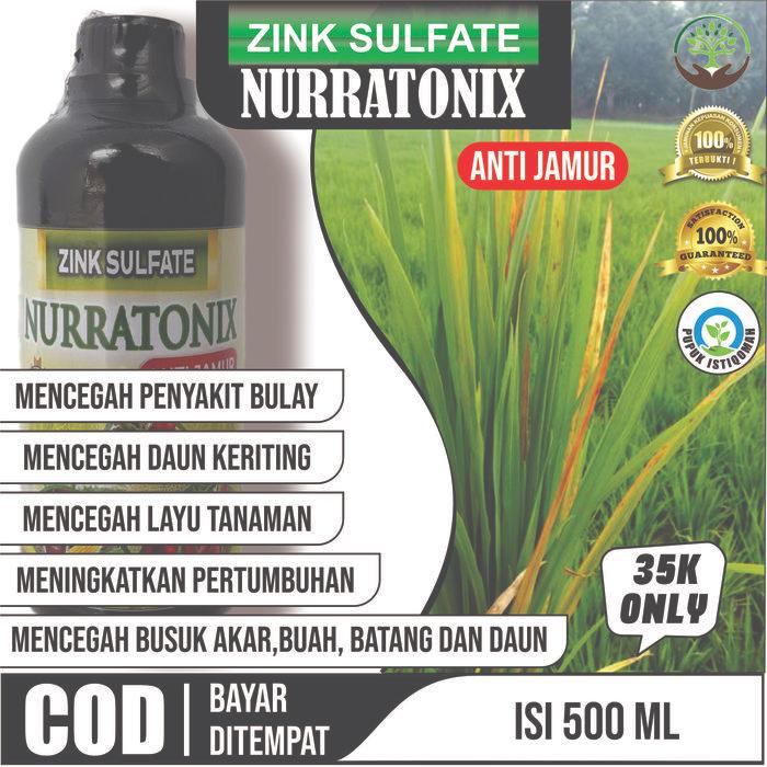 Obat Semprot Kresek Daun Padi, Obat Hama Kresek Daun Padi dan Embun Bulu Daun Padi Zink Nurratonix