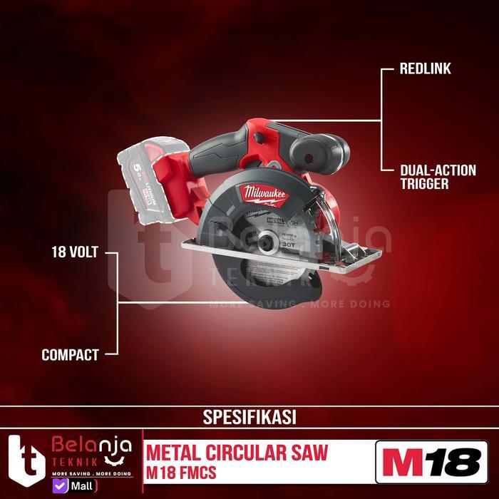 Metal Circular Saw M18 FMCS Milwaukee Gergaji Bundar Logam 5-7/8" M18 FMCS Unit Only