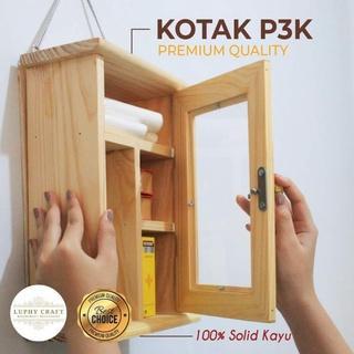 Kotak obat/ Kotak P3K kayu pinus Jati