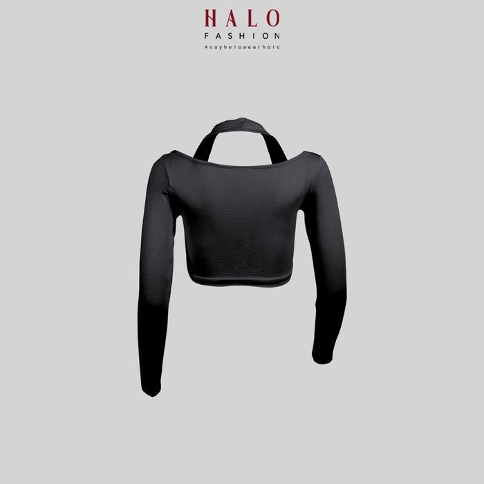 [HaloFashion] Ivana Sexy Crop Top Basic Top Kaos Polos Korean Fashion Atasan Wanita