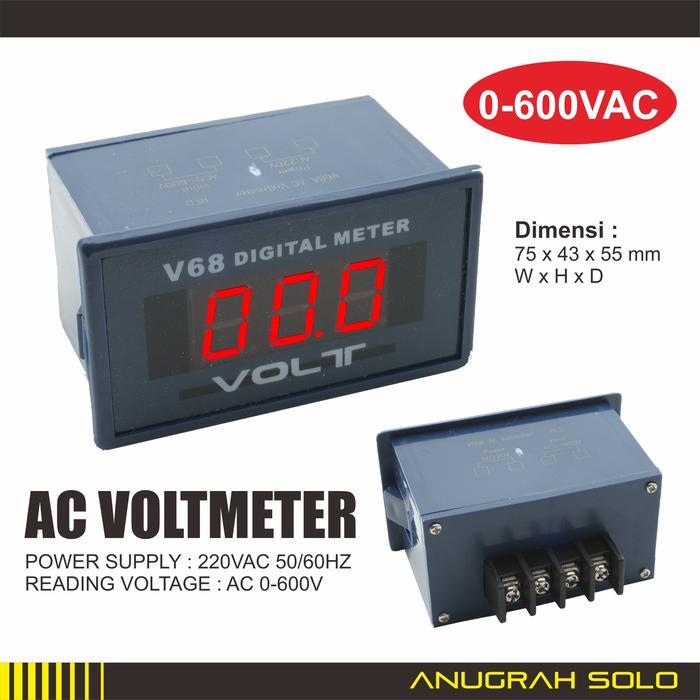 Voltmeter Digital Ac 0-600V V68 Ac Volt Meter Digital