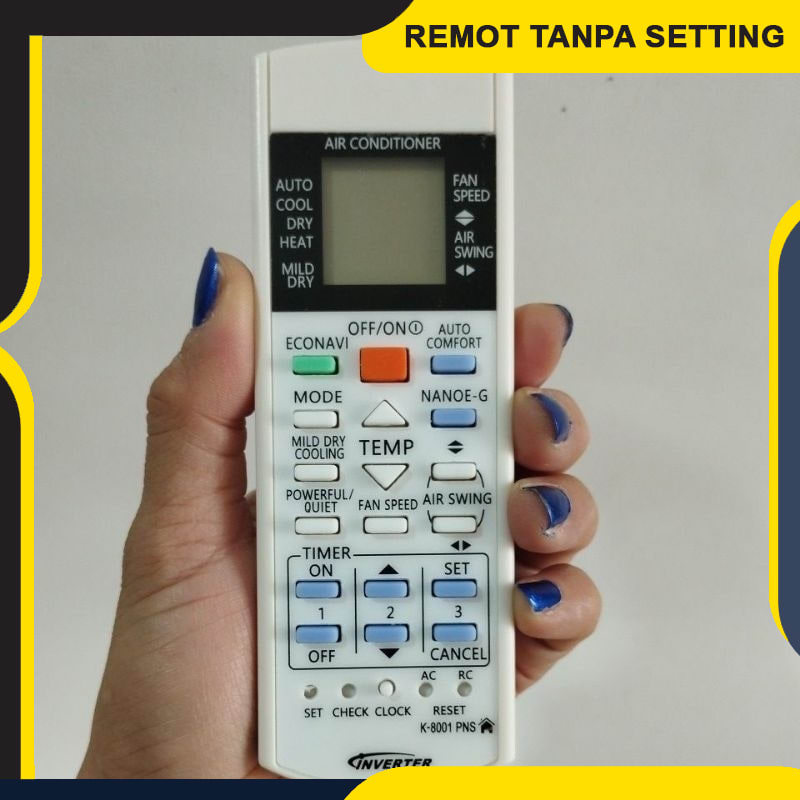 REMOTE REMOT  AC PANASONIC INVERTER ECONAVI NANOE Remote Panasonic - Langsung Konek
