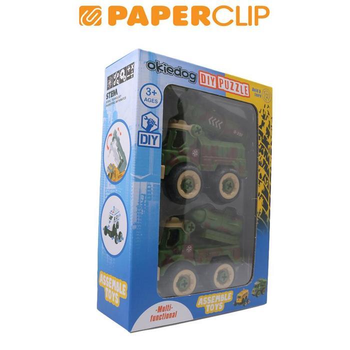 MAINAN ANAK OKIEDOG DIY PUZZLE V2 CJ-3989374 MILITARY VEHICLE