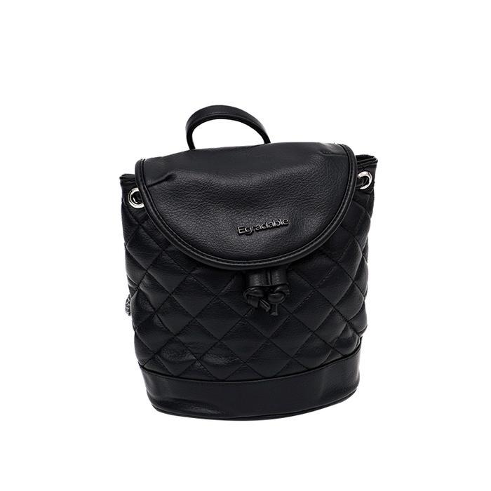 OHSOME - Egradable Black/Beige/Pink Quilted Backpack Tas Punggung Wanita