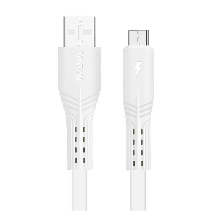 Kabel Data MicroUSB V-GeN VCB-58 Fast Charging 2.4A Micro USB Kabel Pipih 3 Meter Termurah