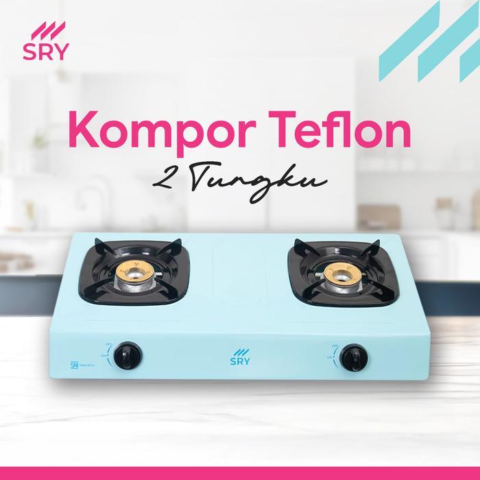 Kompor Gas Sry 2 Tungku Pastel Kompor Teflon Kompor 2 Tungku Kompor Dapur Modern Kompor Pastel