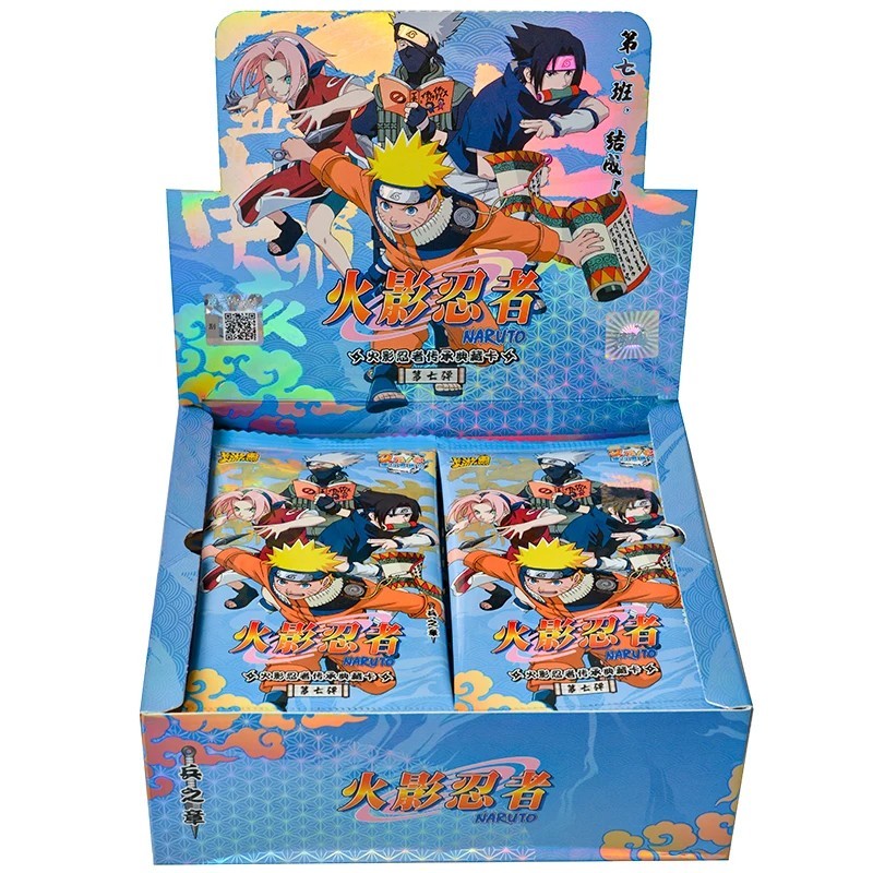 KAYOU Genuine Naruto Cards Box Anime Figure Card Booster Pack Sasuke Collection Flash Card Toy