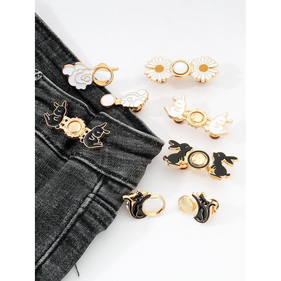 Kancing Jeans Adjustable Karakter Pengecil Pinggang Celana Jeans Kancing Ajaib