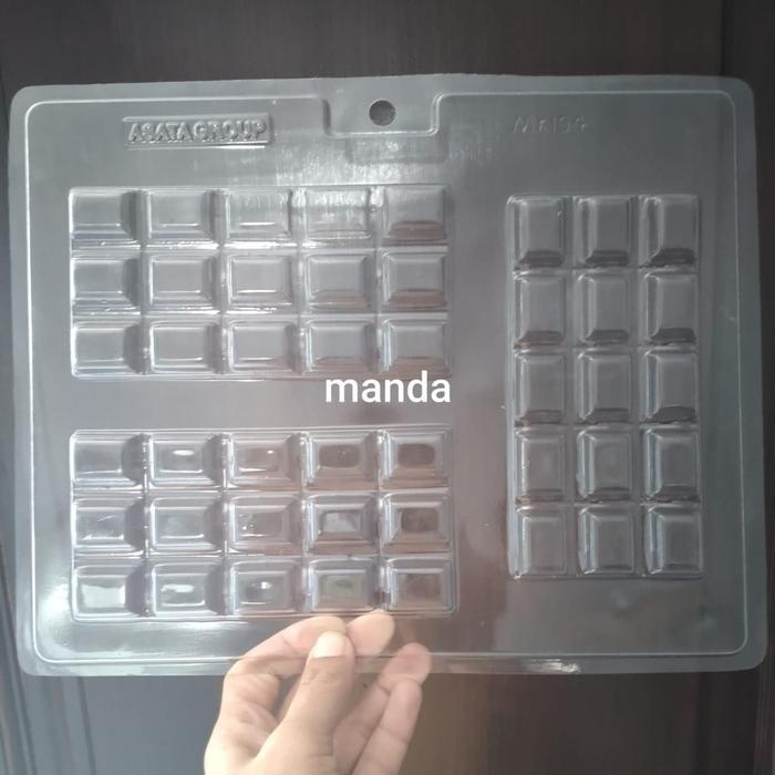 mika cetakan coklat fondant puding motif choco bar kotak MK 194