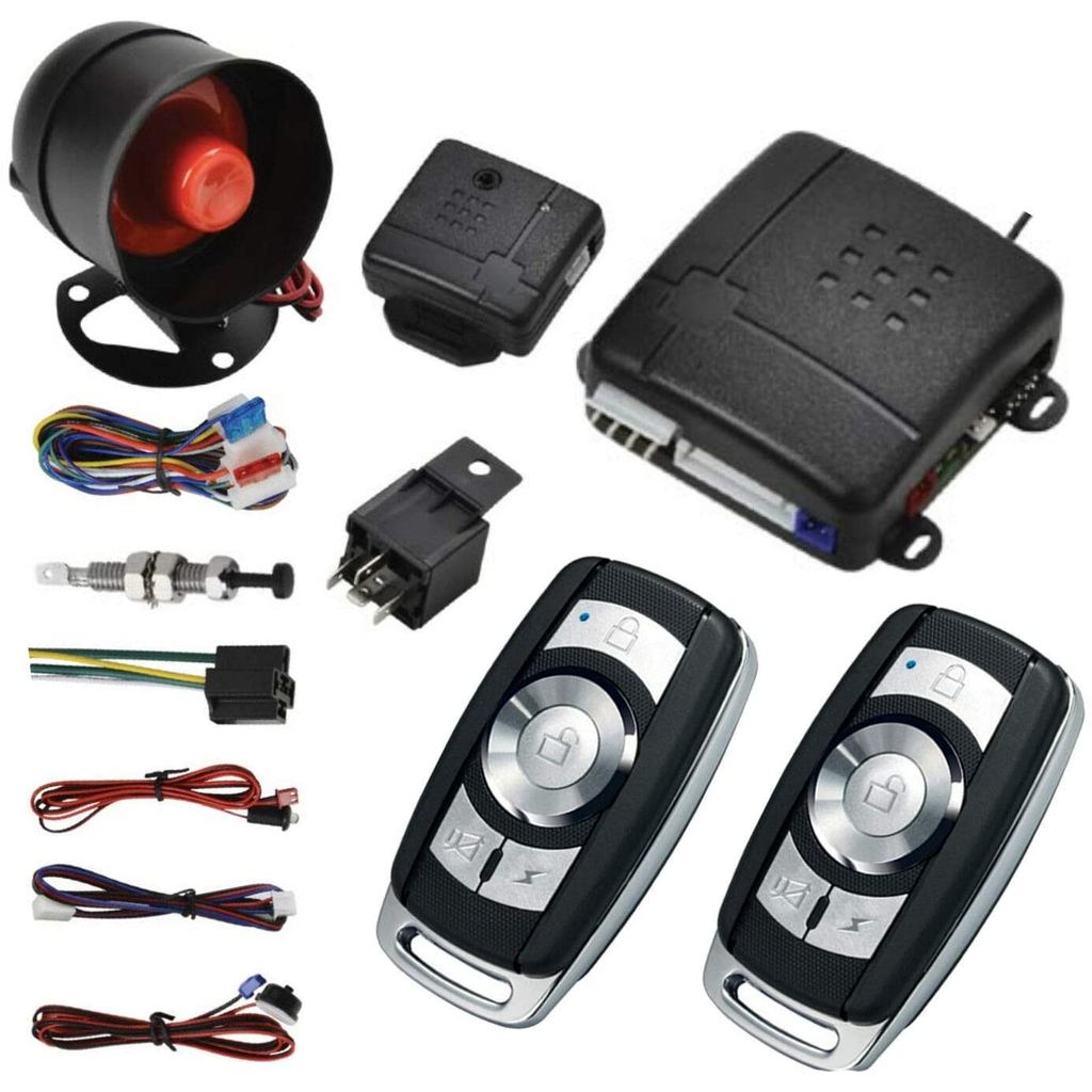 Car Central Lock Universal Auto Remote Central Kit Vehicle Door Lock with Shock Sensor and 2 Replace