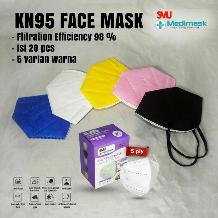 Masker Kn95 5Ply Premium Isi 10 Pcs Korea Design Kn 95 Warna