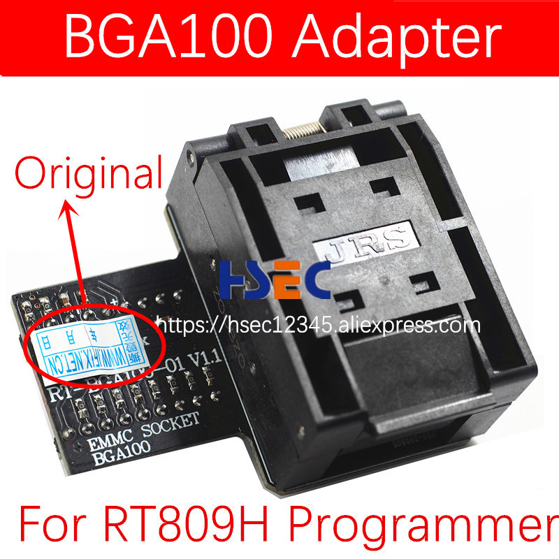 Original BGA100 adapter RT-BGA100-01 socket for RT809H/RT809HSE programmer BGA48 BGA63 BGA64