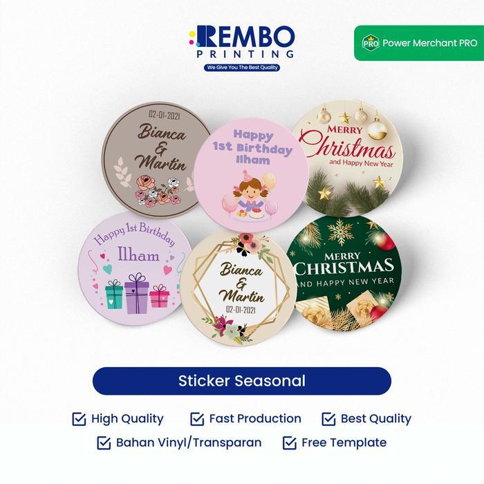CETAK STIKER VINYL LABEL BULAT LABEL STIKER SEASONAL CUSTOM