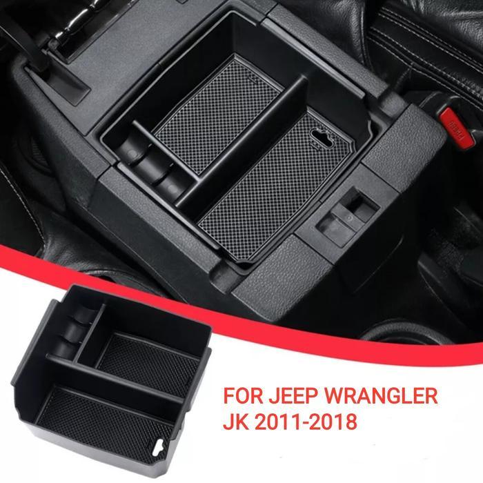 Black Car Interior Accesories Armrest Storage Box For Jeep Wrangler Jk