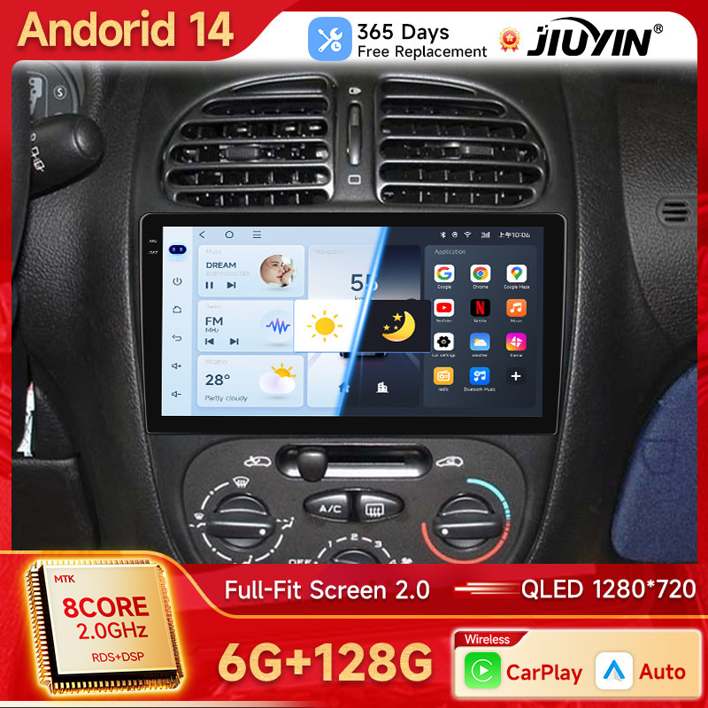 Car Radio For Peugeot 206 206CC 206SW 2001 - 2008 wireless CarPlay Android 14 Auto car intelligent