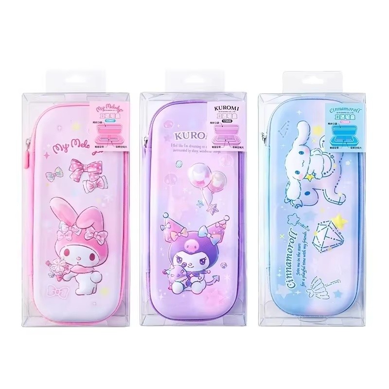 Sanrio Pencil Case Cinnamoroll Kuromi Melody Student Large Capacity Pen Box Pencils Bag Pen Case