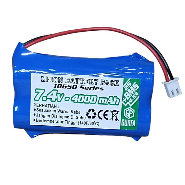 Batrai Rc/ Speaker & 2X 18650-2S 4000Mah 7.4V Protetor Bms 4.5A Xh 2