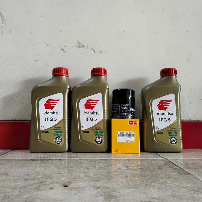 Paket Oli Mesin Mobil Idemitsu 5W-30 Fs 3 Ltr + Filter Oli Honda Brio Terlaris